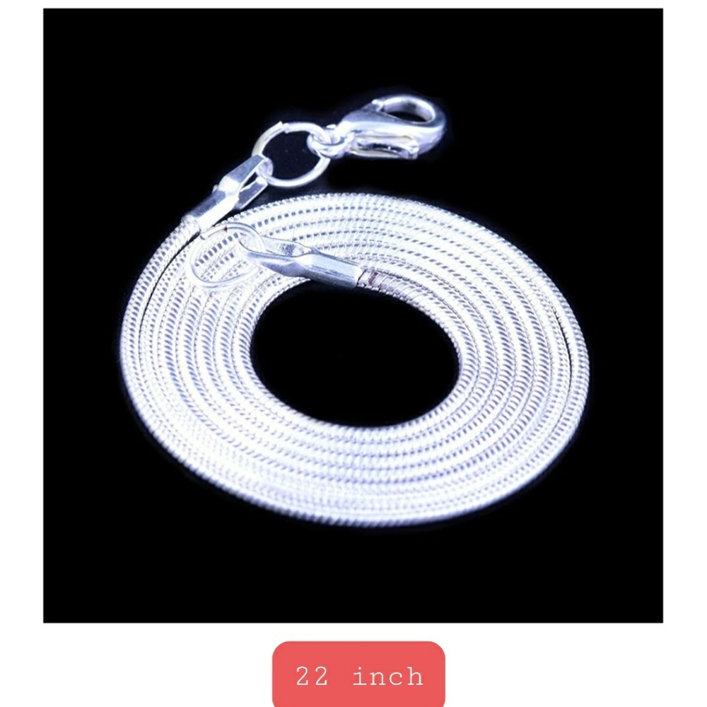 22 inch Silver Snake Chain